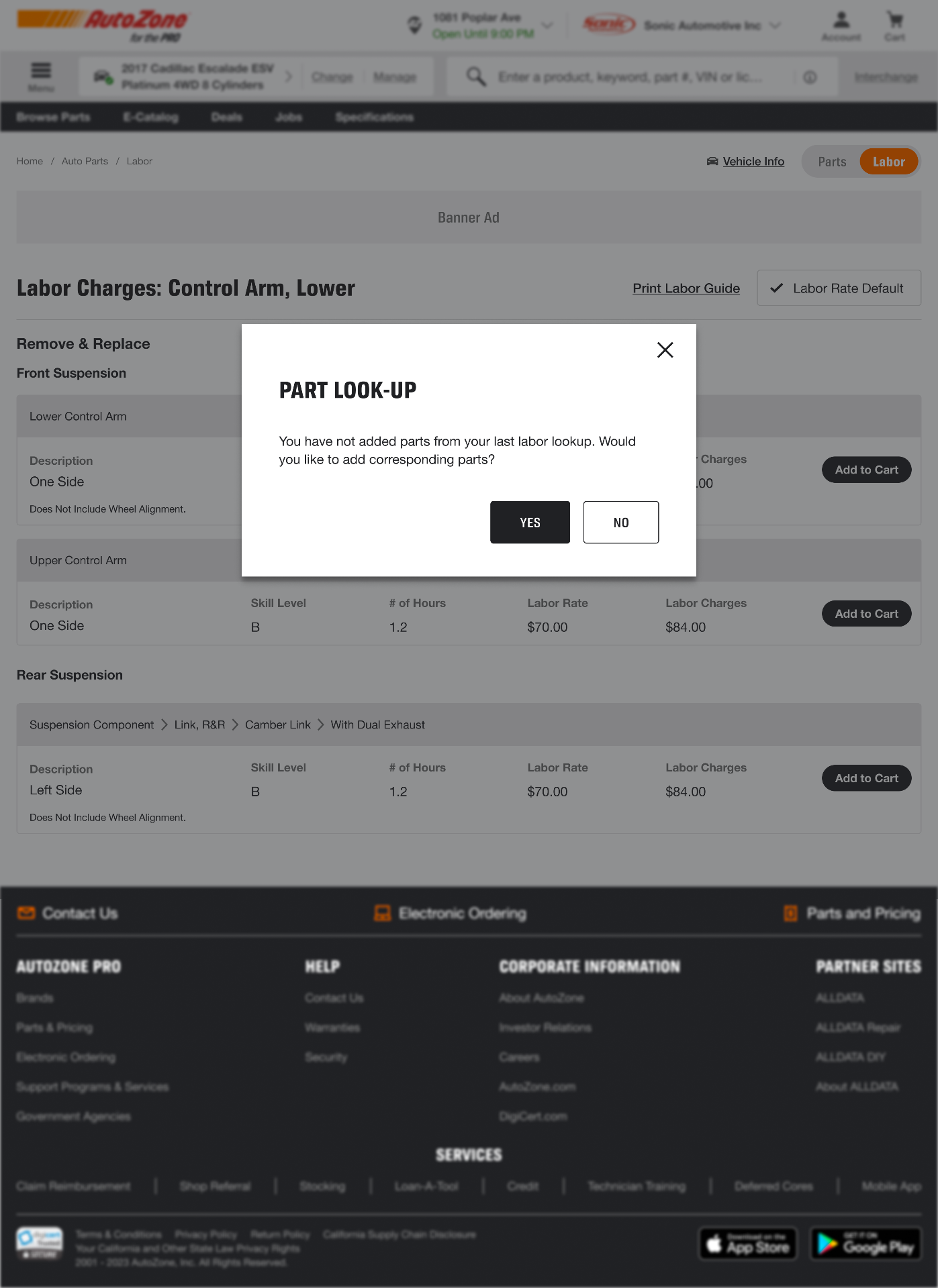 Part Lookup — after